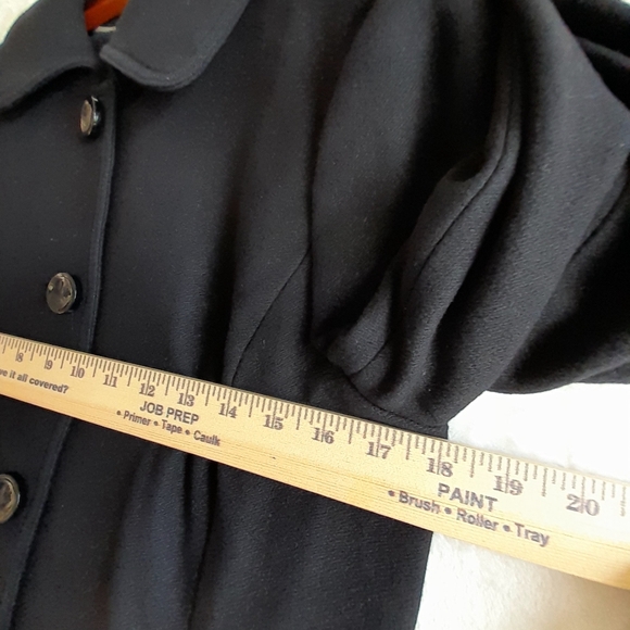 Banana Republic Womens Size Small Italian Fabric Wool Mid Length Coat Black - Picture 14 of 15